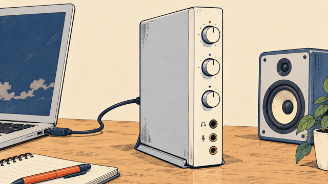 WAVIO SE-U55SXをイメージしたUSBオーディオ機器のイラスト