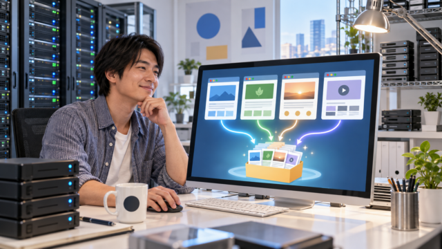 四つのサイトテンプレートを一つの書き出しパッケージへまとめる画面